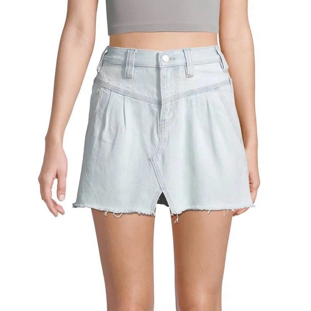 We The Free Sidecar Denim Mini Skirt, Silver Lake Light Wash, 30